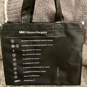 MM6 Maison Margiela black pvc tote bag
